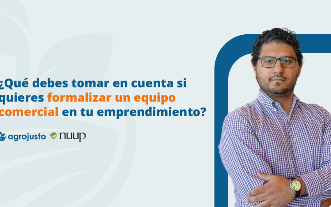 Webinar: ¿Qué debes tomar en cuenta si quieres formalizar un equipo comercial en tu emprendimiento?